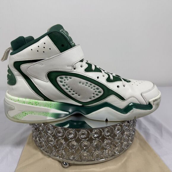 Louis Vuitton Trainer 2 Sneakers Boot White Green size USA 9 Vintage Basketball - Picture 7 of 11